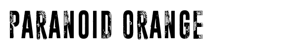 Paranoid Orange font preview